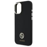 Carcasa Guess Silicone Logo Strass 4G compatibila cu iPhone 16, Negru 7 - lerato.ro