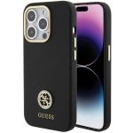 Carcasa Guess Silicone Logo Strass 4G compatibila cu iPhone 15 Pro, Negru 4 - lerato.ro