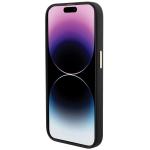 Carcasa Guess Silicone Logo Strass 4G compatibila cu iPhone 15 Pro, Negru 6 - lerato.ro