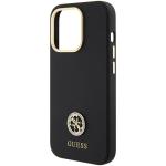 Carcasa Guess Silicone Logo Strass 4G compatibila cu iPhone 15 Pro, Negru 7 - lerato.ro