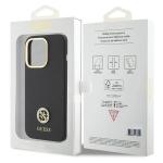 Carcasa Guess Silicone Logo Strass 4G compatibila cu iPhone 15 Pro, Negru 9 - lerato.ro