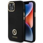 Carcasa Guess Silicone Logo Strass 4G compatibila cu iPhone 15, Negru 4 - lerato.ro