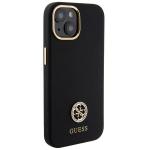 Carcasa Guess Silicone Logo Strass 4G compatibila cu iPhone 15, Negru 5 - lerato.ro