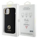 Carcasa Guess Silicone Logo Strass 4G compatibila cu iPhone 15, Negru 9 - lerato.ro