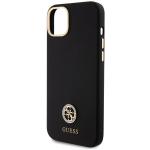 Carcasa Guess Silicone Logo Strass 4G compatibila cu iPhone 14 Plus/15 Plus, Negru 7 - lerato.ro