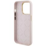 Carcasa Guess Silicone Logo Strass 4G compatibila cu iPhone 15 Pro, Roz 8 - lerato.ro