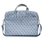 Geanta laptop Guess Saffiano 4G Triangle Logo compatibila cu laptop 16 inch, Albastru 2 - lerato.ro