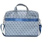 Geanta laptop Guess Saffiano 4G Triangle Logo compatibila cu laptop 16 inch, Albastru 4 - lerato.ro