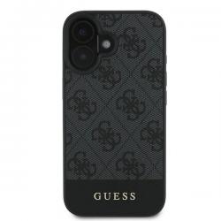 Carcasa Guess 4G Bottom Stripe compatibila cu iPhone 16 Plus, Gri