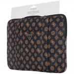 Husa din piele ecologica Guess Sleeve Peony Pocket Triangle compatibila cu laptop 14 inch, Negru 6 - lerato.ro