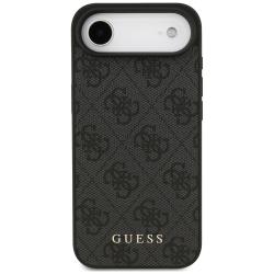Carcasa din piele Guess 4G Classic compatibila cu iPhone 17 Air, Negru
