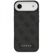 Carcasa din piele Guess 4G Classic Logo cu MagSafe compatibila cu iPhone 17 Air, Negru