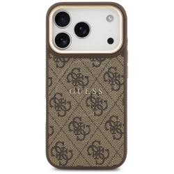 Carcasa din piele Guess 4G PU Classic Logo cu MagSafe compatibila cu iPhone 17 Pro, Maro