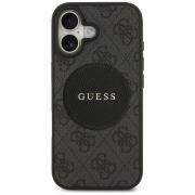 Husa Guess 4G Circle Classic Logo cu MagSafe compatibila cu iPhone 17, Negru