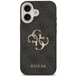 Carcasa din piele Guess Big 4G Classic Logo compatibila cu iPhone 17, Negru