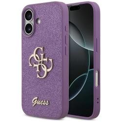 Carcasa Guess Fixed Glitter Big 4G compatibila cu iPhone 17, Mov