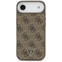 Carcasa Guess 4G Triangle Logo cu MagSafe compatibila cu iPhone 17 Air, Maro