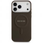 Carcasa Guess Classic Logo cu MagSafe compatibila cu iPhone 17 Pro Max, Maro