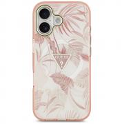 Carcasa Guess Jungle Tonal Triangle cu MagSafe compatibila cu iPhone 17, Roz