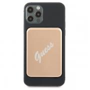 Baterie externa 3000 mAh Guess Vintage cu MagSafe, 5W, 2.4A, Incarcare Wireless, Port USB-C, Gold