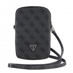 Geanta universala Guess Zip 4G Triangle compatibila cu dispozitive de pana la 8.9 inch, Negru
