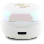 Casti wireless Guess 4G Printed Logo, Bluetooth 5.3, 250mAh, Autonomie 6h, USB-C, Alb 6 - lerato.ro