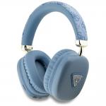 Casti wireless Guess Triangle Logo 4G, over the ear, Bluetooth 5.3, timp incarcare 2h, autonomie totala 32h, 300mAh, IPX4, USB-C, Albastru 2 - lerato.ro