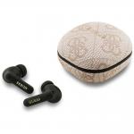 Casti wireless Guess 4G Classic Metal Logo TWS, Bluetooth 5.4, 250 mAh, USB-C, Roz 2 - lerato.ro