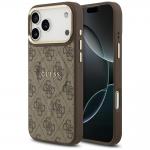 Carcasa Guess 4G PU Classic Logo cu MagSafe compatibila cu iPhone 17 Pro Max, Maro 4 - lerato.ro