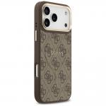 Carcasa Guess 4G PU Classic Logo cu MagSafe compatibila cu iPhone 17 Pro Max, Maro 5 - lerato.ro