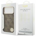 Carcasa Guess 4G PU Classic Logo cu MagSafe compatibila cu iPhone 17 Pro Max, Maro 9 - lerato.ro