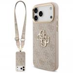 Carcasa Guess 4G Big 4G Classic Logo Big Strap compatibila cu iPhone 17 Pro Max, Roz 4 - lerato.ro