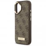 Carcasa Guess 4G Logo Plate cu MagSafe compatibila cu iPhone 17, Maro 7 - lerato.ro