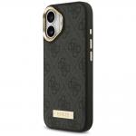 Carcasa Guess 4G Logo Plate cu MagSafe compatibila cu iPhone 17, Negru 3 - lerato.ro