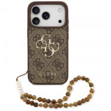 Carcasa Guess 4G Big 4G Classic Logo Big Strap compatibila cu iPhone 17 Pro, Maro