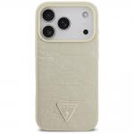 Carcasa Guess Croco Triangle Logo cu MagSafe compatibila cu iPhone 17 Pro, Gold 2 - lerato.ro