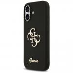 Carcasa Guess Silicone Big 4G Script compatibila cu iPhone 17, Negru 3 - lerato.ro