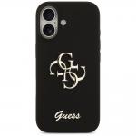 Carcasa Guess Silicone Big 4G Script compatibila cu iPhone 17, Negru 2 - lerato.ro