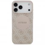Carcasa Guess 4G Circle Classic Logo cu MagSafe compatibila cu iPhone 17 Pro Max, Roz 2 - lerato.ro
