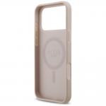 Carcasa Guess 4G Circle Classic Logo cu MagSafe compatibila cu iPhone 17 Pro Max, Roz 8 - lerato.ro