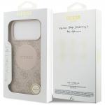 Carcasa Guess 4G Circle Classic Logo cu MagSafe compatibila cu iPhone 17 Pro Max, Roz 9 - lerato.ro