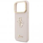 Carcasa Guess Grained Big 4G cu Stand compatibila cu iPhone 17 Pro Max, Roz 7 - lerato.ro