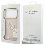 Carcasa Guess Grained Big 4G cu Stand compatibila cu iPhone 17 Pro Max, Roz 9 - lerato.ro