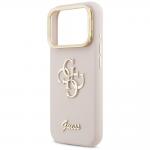 Carcasa Guess Grained Big 4G cu Stand compatibila cu iPhone 17 Pro, Roz 7 - lerato.ro