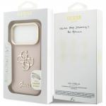 Carcasa Guess Grained Big 4G cu Stand compatibila cu iPhone 17 Pro, Roz 9 - lerato.ro