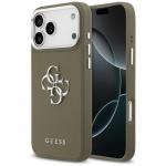 Carcasa Guess Grained Big 4G Classic Logo compatibila cu iPhone 17 Pro Max, Maro 4 - lerato.ro