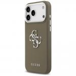 Carcasa Guess Grained Big 4G Classic Logo compatibila cu iPhone 17 Pro Max, Maro 3 - lerato.ro