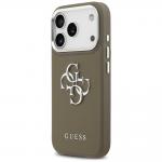 Carcasa Guess Grained Big 4G Classic Logo compatibila cu iPhone 17 Pro, Maro 3 - lerato.ro