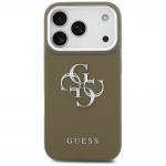 Carcasa Guess Grained Big 4G Classic Logo compatibila cu iPhone 17 Pro, Maro 2 - lerato.ro
