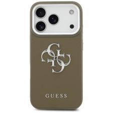 Carcasa Guess Grained Big 4G Classic Logo compatibila cu iPhone 17 Pro, Maro